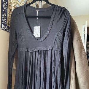 Charcoal Free People Tunic